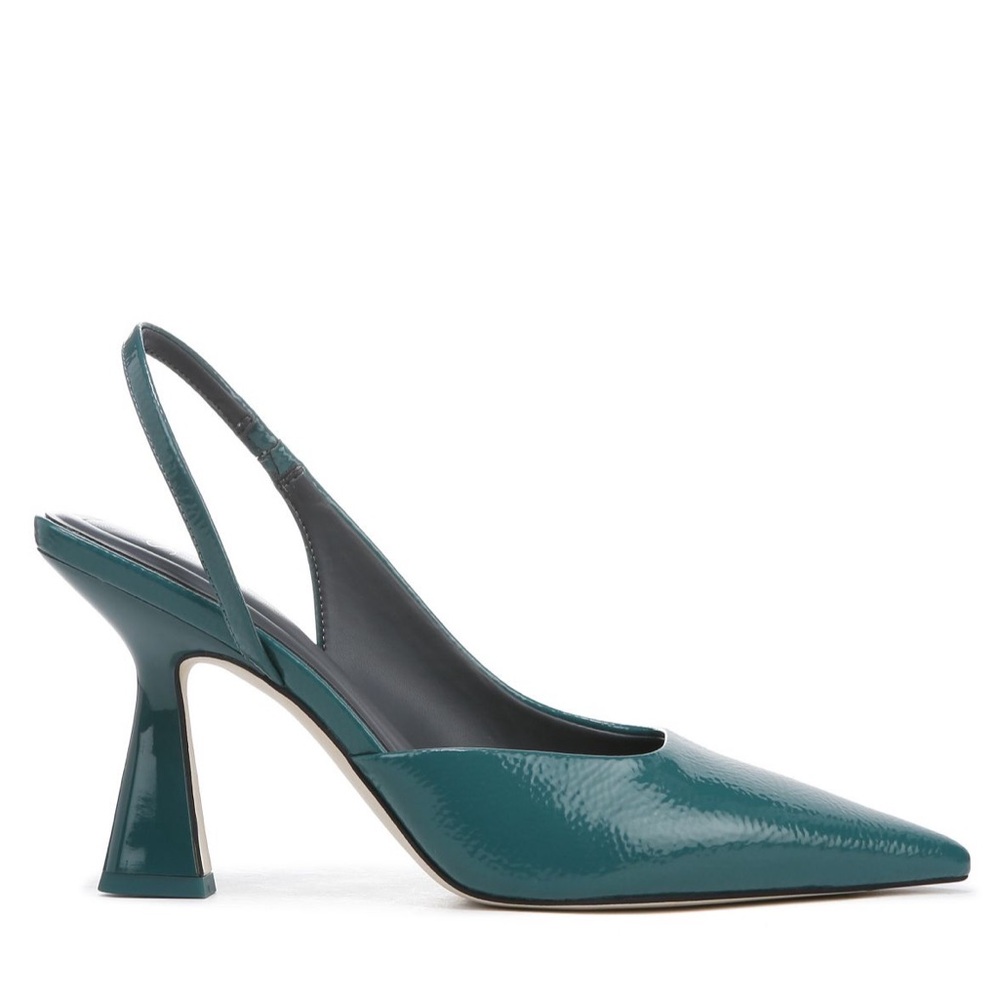 Elegant Teal Slingback Heels